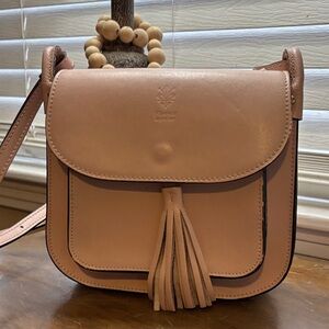 Blush Crossbody Bag with Tassel by Unknown Brand